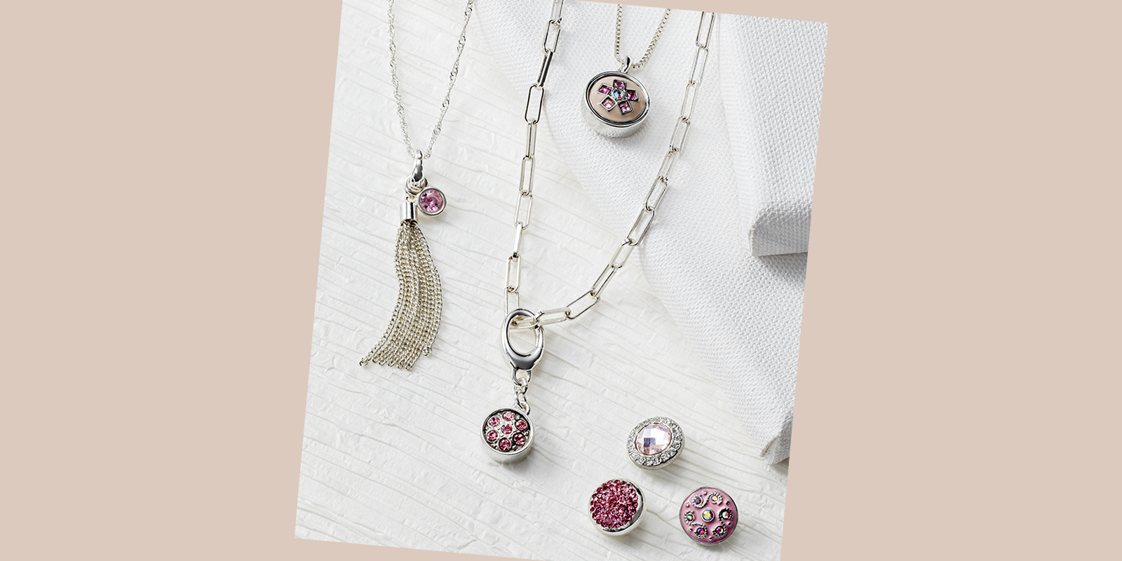 Affordable pink crystal jewelry from Style Dots