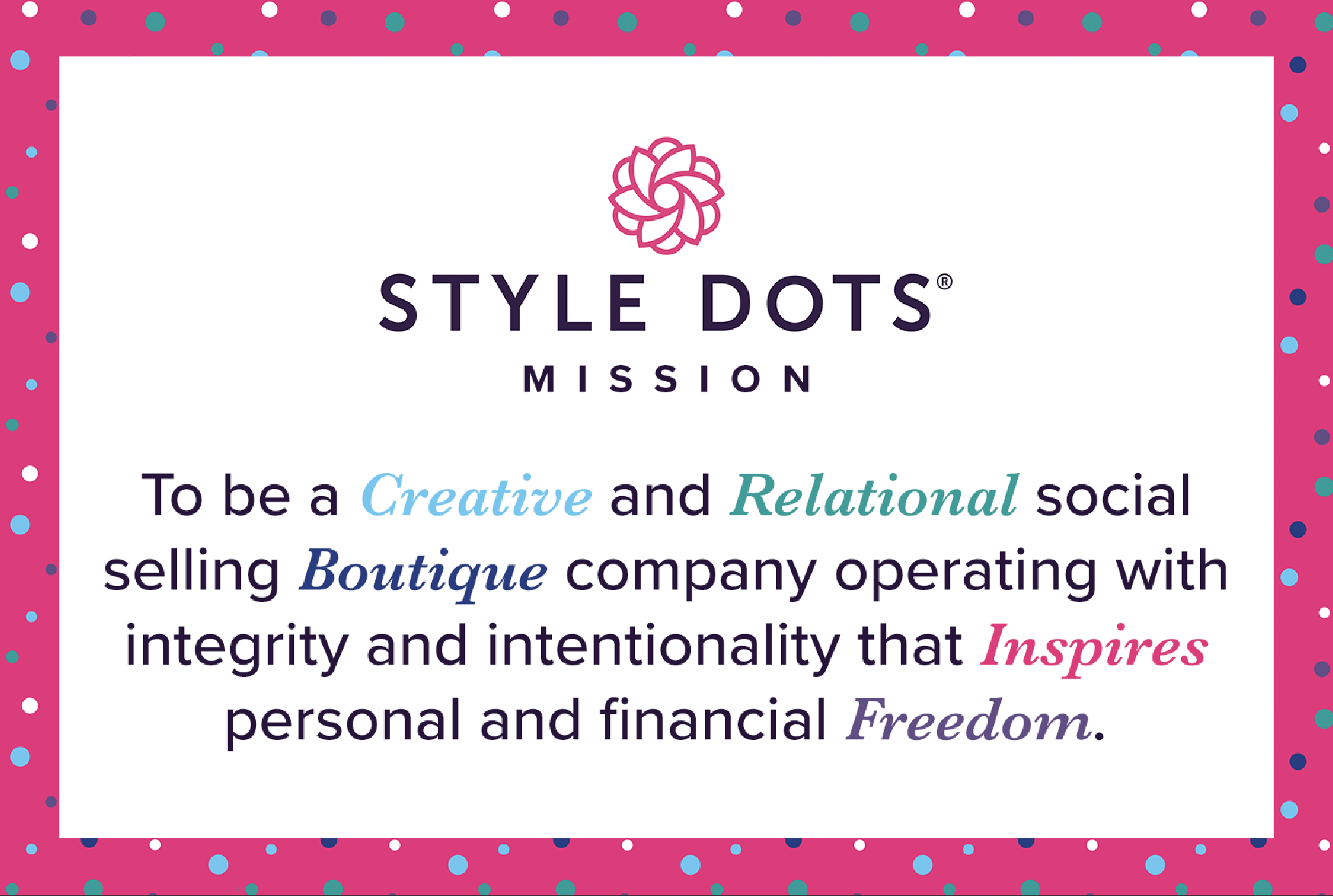 Style Dots Jewelry Mission Statement